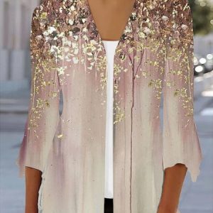 Casual Jersey Shirt Collar Kimono, Kimono, color:Khaki|size:XXL, catalog Noracora shop