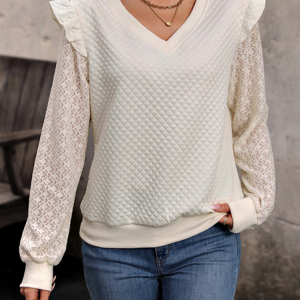 Crew Neck Long Sleeve Plain Regular Micro-Elasticity Loose Blouse For Women, Blouses, color:Apricot|size:XL, catalog Noracora shop