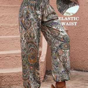 Ethnic Loose Casual Pants, Pants, color:Multicolor|size:XXL, catalog Noracora shop