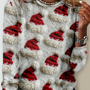 Casual Jersey Crew Neck T-Shirt, Long sleeves, Lilicloth.com
