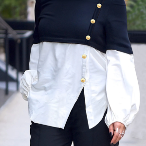 Urban Color Block Asymmetric  Blouse, Blouses and Shirts, color:As Picture|size:XXL, Stylewe