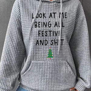 Women's Christmas Loose Simple Hoodie Hoodie, Hoodies&Sweatshirts, Lilicloth.com