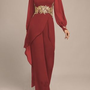 Long Sleeve V Neck Loose Long Party Elegant Plain Natural For Women, T-shirts, color:Wine Red|size:3XL, catalog Noracora shop