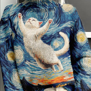 Vintage Mock Neck 3D Printing Sweatshirt, Hoodies & Sweatshirts, color:As Picture|size:3XL, catalog Noracora shop