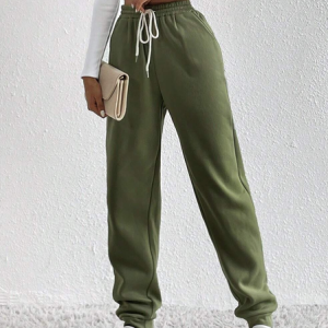 Casual Plain Long Pant, Pants, color:Army Green|size:XL, catalog Noracora shop