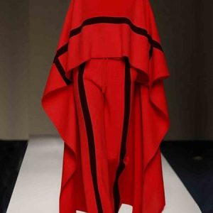 Turtleneck Raglan Sleeves Urban Loose Color Block Cape, Blouses and Shirts, color:Red|size:XXL, Stylewe