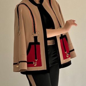Urban Regular Sleeve Stand Collar Jacket, Jackets, color:Khaki|size:XXL, Stylewe
