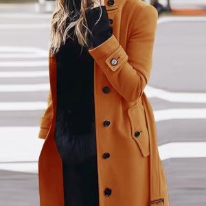Women's Plain Thicken Loose Jacket, Outerwear, color:Yellow|size:3XL, catalog Noracora shop