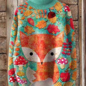 Casual Turtleneck Animal Sweatshirt, Hoodies & Sweatshirts, color:As Picture|size:3XL, catalog Noracora shop