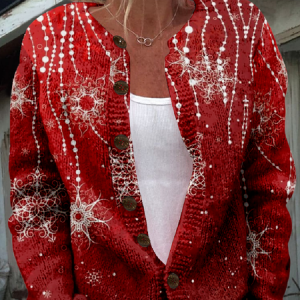 Loose Vintage Christmas Cardigan, Cardigans, Lilicloth.com