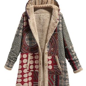 Women's Colorblock Zip Up Hoodie Fleece Fleece Loose Coat, Outerwear, color:Color4|size:5XL, catalog Noracora shop