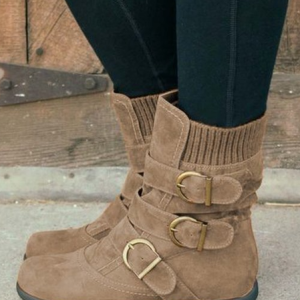 Vintage Plain Zipper Flat Heel Classic Boots, Boots, color:Brown|size:43, catalog Noracora shop