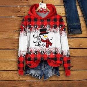 Casual Christmas Santa Hoodie Ethnic Sweatshirt, Hoodies & Sweatshirts, color:Crimson|size:4XL, catalog Noracora shop