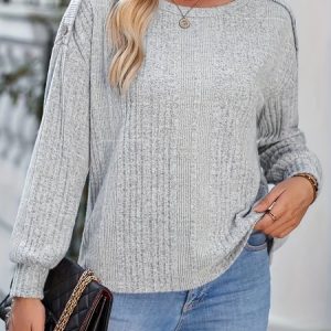 Hoodie Long Sleeve Plain Regular Micro-Elasticity Loose Blouse For Women, Blouses, color:Gray|size:XXL, catalog Noracora shop