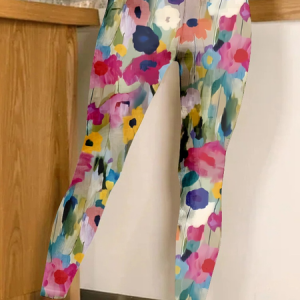 Women's Casual Floral Winter Long Leggings, JustFashionNow Leggings, color:Multicolor|size:4XL,