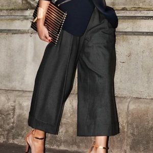 Urban Plain Fashion Ankle Wide leg Pants, Pants, color:Black|size:XXL, Stylewe