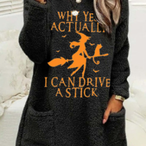 Crew Neck Long Sleeve Halloween Regular Micro-Elasticity Loose Blouse For Women, Blouses, color:Black|size:5XL, catalog Noracora shop