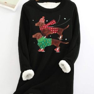 Casual Crew Neck Christmas Sweatshirt, Hoodies & Sweatshirts, color:Black|size:XXL, catalog Noracora shop