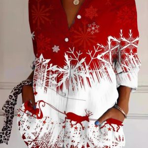 Regular Fit Casual Shirt Collar Shirt, Blouses, Lilicloth.com