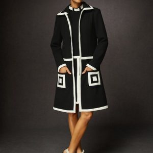 Urban Color Block Shawl Collar Coat, Coats, color:Black|size:XXL, Stylewe