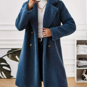 Women's Plain Thicken Loose Jacket, Outerwear, color:Blue|size:XL, catalog Noracora shop