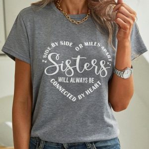 Women Casual Summer Text Letters Lightweight Micro-Elasticity Loose Jersey Short sleeve Regular T-shirt, T-shirts, color:Gray|size:3XL, catalog Noracora shop