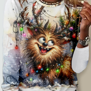 Christmas Casual Crew Neck T-Shirt, T-shirts, Lilicloth.com