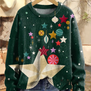 Casual Crew Neck Christmas Sweatshirt, Hoodies & Sweatshirts, color:Green|size:XXL, catalog Noracora shop