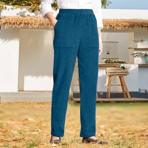 Casual Plain Long Pants, Pants, color:Aqua blue|size:3XL, catalog Noracora shop