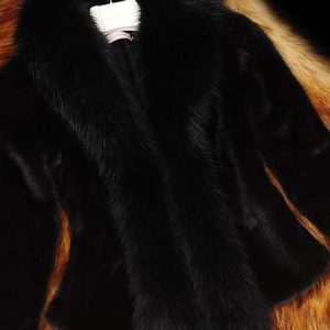 Women's Autumn Outerwear Urban Fluff/Granular Fleece Fabric Plain Long Sleeve Wrap Jacket, JustFashionNow Outerwear, color:Black|size:4XL,