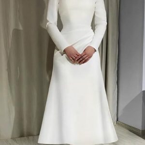 Elegant Plain Party Maxi Dress, Maxi Dresses, color:White|size:XXL, Stylewe