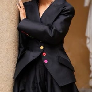 Plain Lapel Collar Casual Jacket, Jackets, color:Black|size:XXL, Stylewe