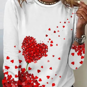 Jersey Casual Floral T-Shirt, Long sleeves, Lilicloth.com