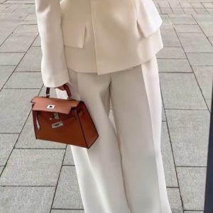 Loose Urban Pocket Straight Pants, Pants, color:White|size:XXL, Stylewe