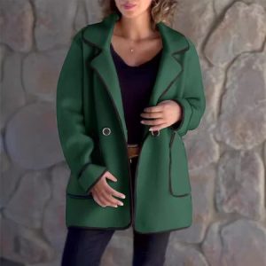 Women's Plain Thicken Loose Jacket, Outerwear, color:Green|size:5XL, catalog Noracora shop