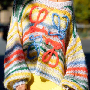 Women Yarn/Wool Yarn Striped Long Sleeve Comfy Casual Sweater, Sweaters, color:Multicolor|size:M, catalog Noracora shop
