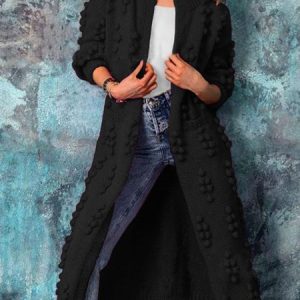 Daily Long sleeve Regular Fit Others Sweater Coat, Cardigans, color:Black|size:XXL, Stylewe