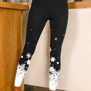 Women's Casual Ombre Jersey All Season Long Leggings, JustFashionNow Leggings, color:Black|size:XXL,