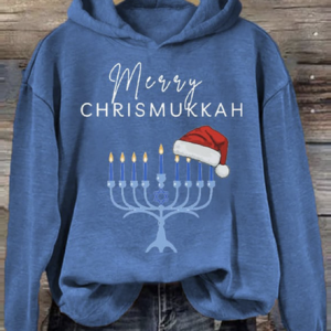 Casual Hoodie Text Letters Hanukkah Hoodie, Hoodies & Sweatshirts, color:Blue|size:5XL, catalog Noracora shop
