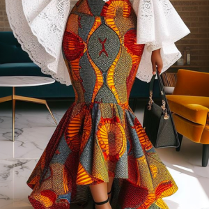Elegant Abstract Graphic Skirt, Skirts, color:As Picture|size:XXL, Stylewe