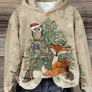 Casual Hoodie Christmas Sweatshirt, Hoodies & Sweatshirts, color:Khaki|size:4XL, catalog Noracora shop