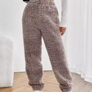 Women Casual Fleece Loose Long Pants, Pants, color:Brown|size:XL, catalog Noracora shop
