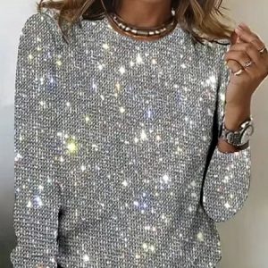 Casual Crew Neck T-Shirt, Long sleeves, Lilicloth.com