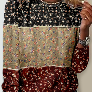 Casual Striped Crew Neck Long Sleeve T-shirt, T-shirts, color:Multicolor|size:4XL, catalog Noracora shop