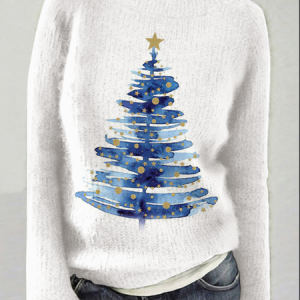 Christmas Tree Casual Cozy Sweater, Sweaters, Lilicloth.com