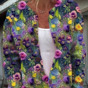 Women Floral Long Sleeve Comfy Casual Buttoned Cardigan, Cardigans, color:Multicolor|size:3XL, catalog Noracora shop