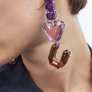 Elegant Color Block Dangle, Earrings, color:Purple|size:One-size, Stylewe