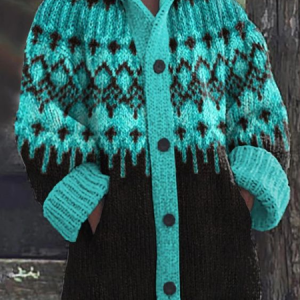 Women Wool/Knitting Ethnic Long Sleeve Comfy Casual Cardigan, Cardigans, color:As Picture|size:5XL, catalog Noracora shop