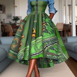Urban Color Block Shirt Collar Maxi Dress, Maxi Dresses, color:As Picture|size:XXL, Stylewe