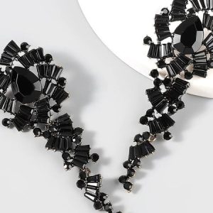 Elegant  Party Dangle, Earrings, color:Black|size:One-size, Stylewe